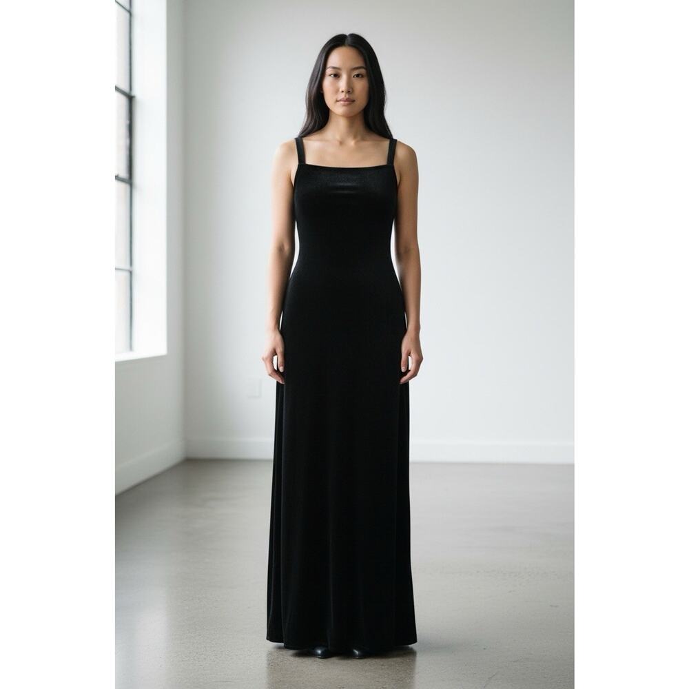 My Michelle 90s Style Faux Velvet Long Slip Dress Size M